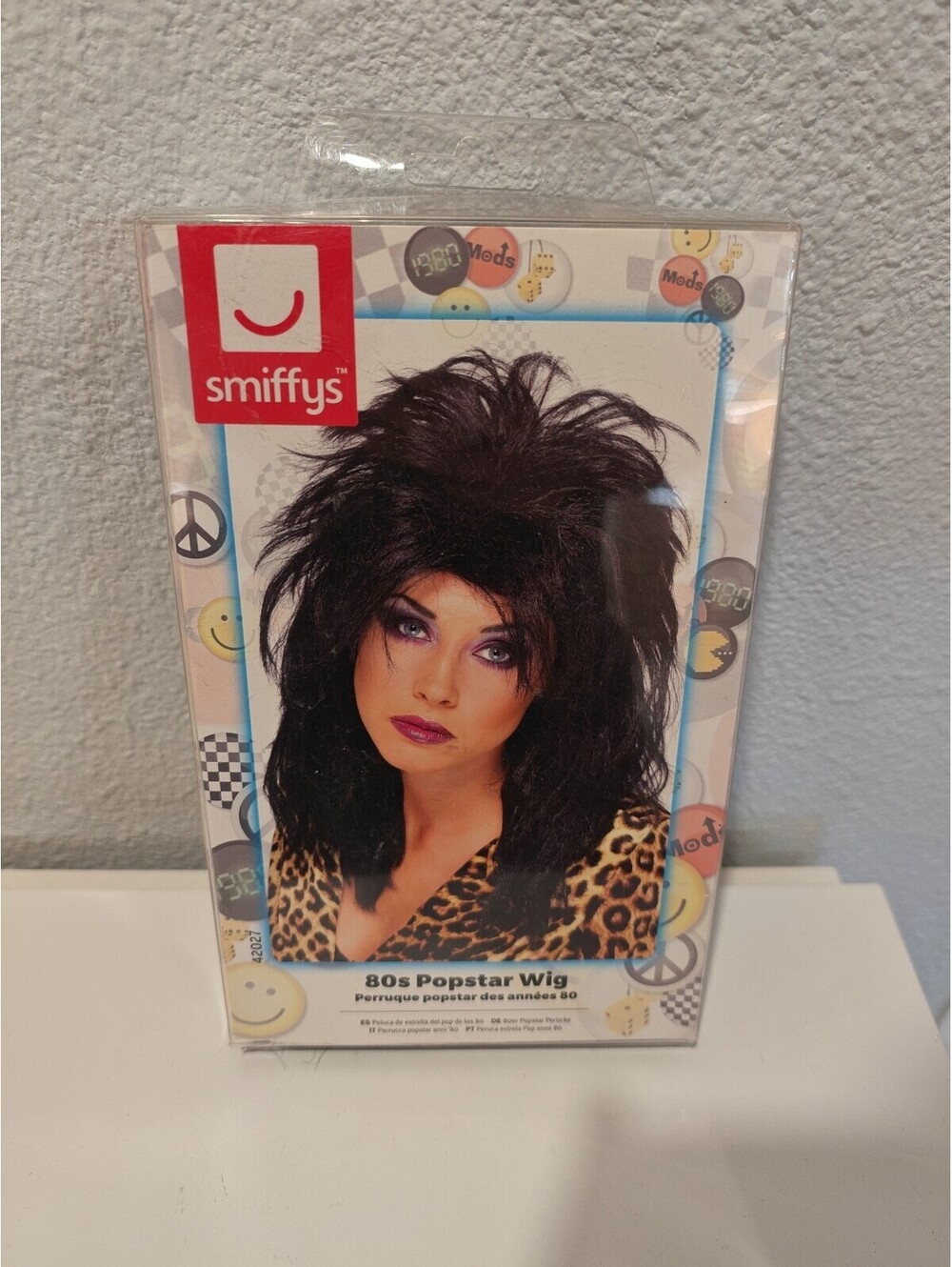 Smiffys 80s Popstar Black Wig
